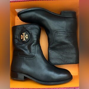 Tory Burch Black Leather Boots